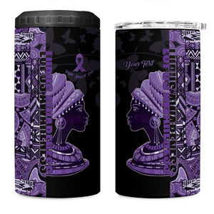 Personalized African Lady Lupus Awareness 4 in 1 Can Cooler Tumbler Fight Support Cure