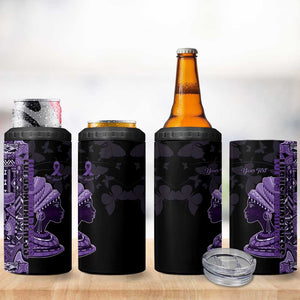 Personalized African Lady Lupus Awareness 4 in 1 Can Cooler Tumbler Fight Support Cure