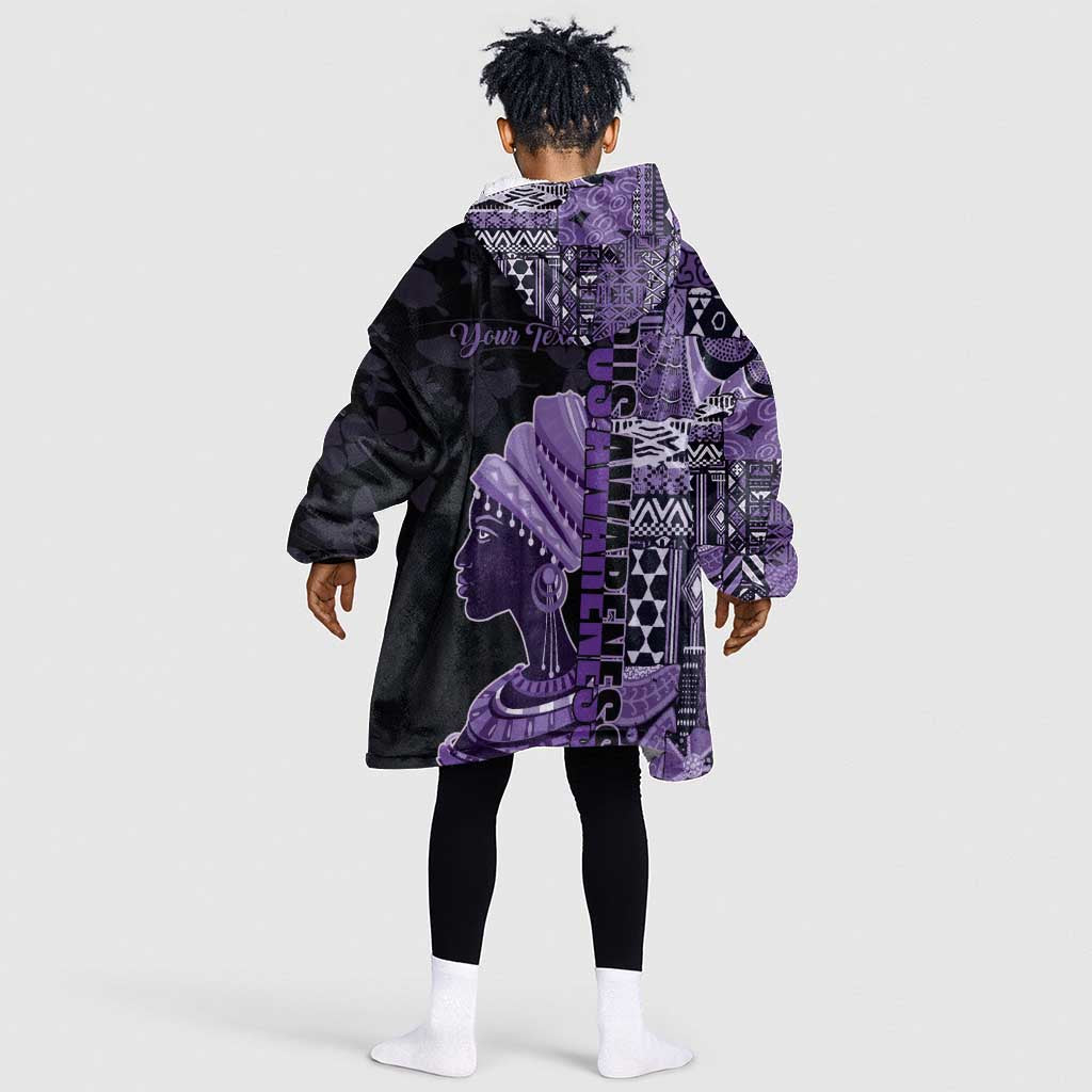 Personalized African Lady Lupus Awareness Kid Wearable Blanket Hoodie Fight Support Cure