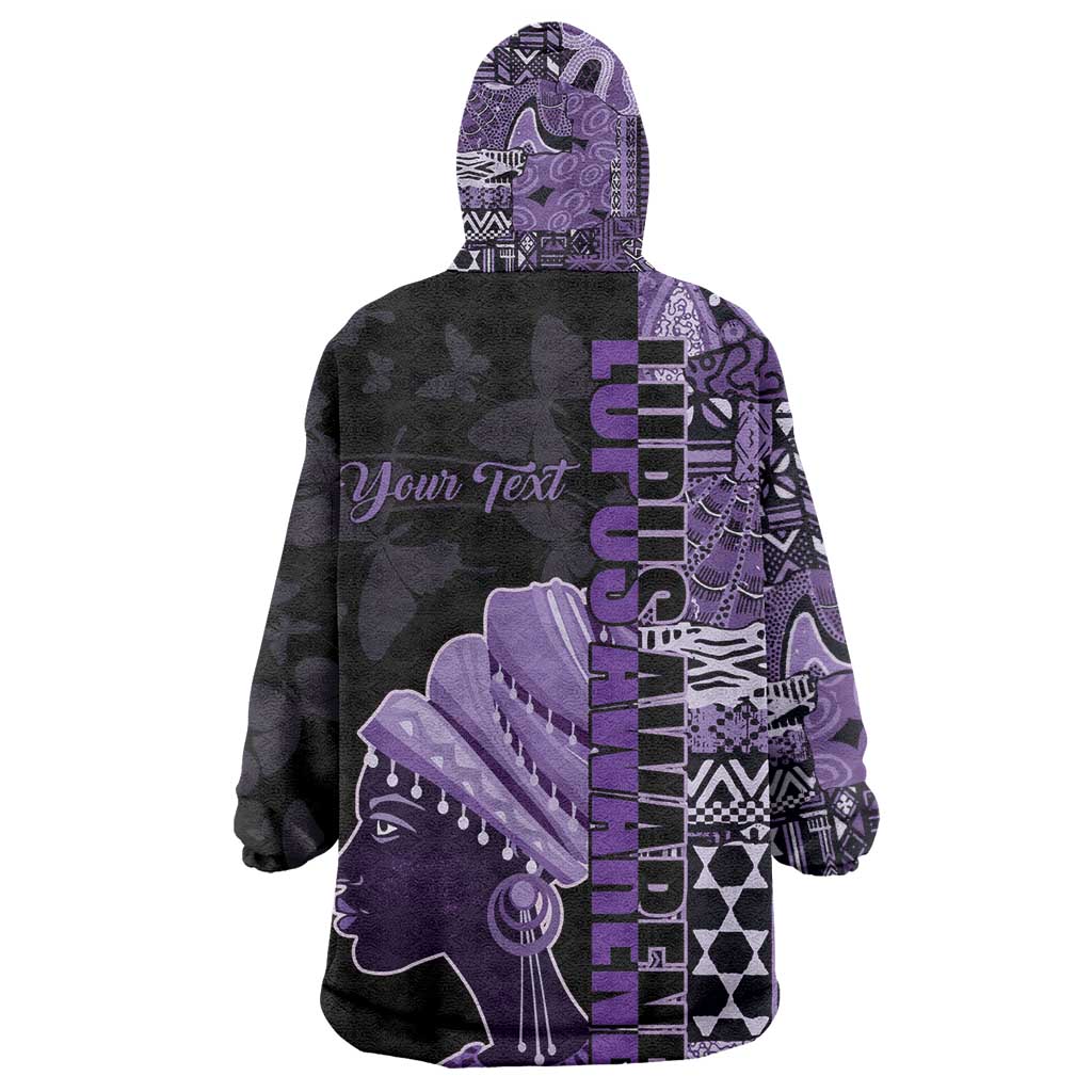 Personalized African Lady Lupus Awareness Kid Wearable Blanket Hoodie Fight Support Cure