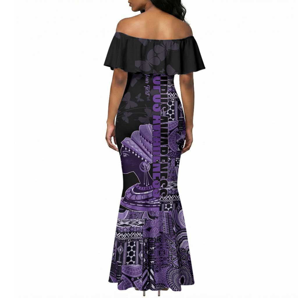 Personalized African Lady Lupus Awareness Mermaid Dress Fight Support Cure