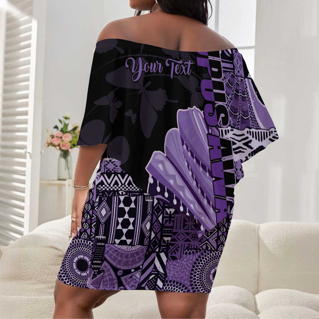 Personalized African Lady Lupus Awareness Off Shoulder Short Dress Fight Support Cure