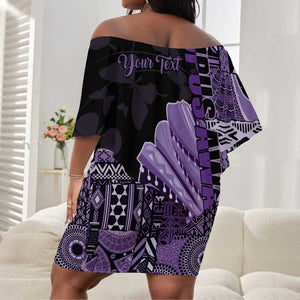 Personalized African Lady Lupus Awareness Off Shoulder Short Dress Fight Support Cure