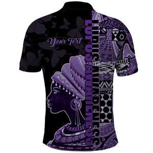Personalized African Lady Lupus Awareness Polo Shirt Fight Support Cure
