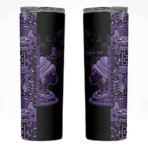 Personalized African Lady Lupus Awareness Skinny Tumbler Fight Support Cure