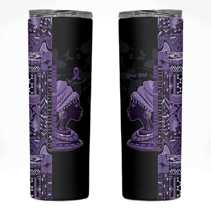 Personalized African Lady Lupus Awareness Skinny Tumbler Fight Support Cure