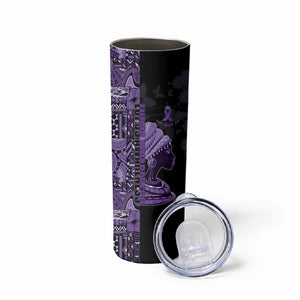 Personalized African Lady Lupus Awareness Skinny Tumbler Fight Support Cure