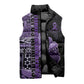 Personalized African Lady Lupus Awareness Sleeveless Puffer Jacket Fight Support Cure