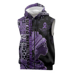 Personalized African Lady Lupus Awareness Sleeveless Zip Hoodie Fight Support Cure
