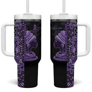 Personalized African Lady Lupus Awareness Tumbler With Handle Fight Support Cure