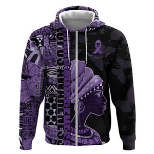 Personalized African Lady Lupus Awareness Zip Hoodie Fight Support Cure