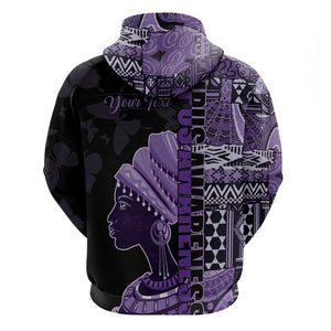 Personalized African Lady Lupus Awareness Zip Hoodie Fight Support Cure