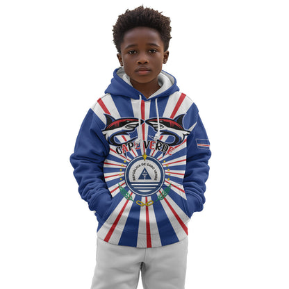 Personalized Cape Verde 1975 Kid Hoodie Happy Independence Day