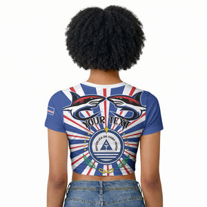 Personalized Cape Verde 1975 Raglan Cropped T shirt Happy Independence Day