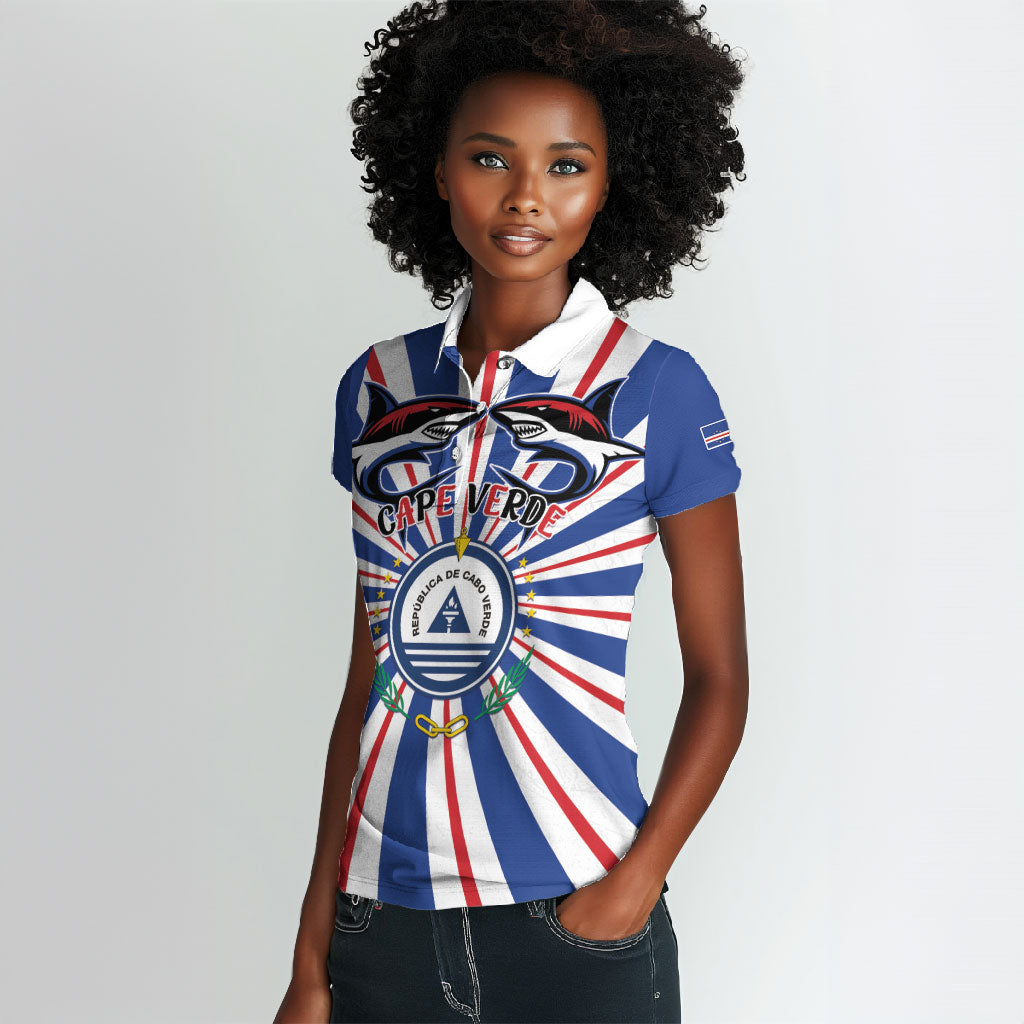 Personalized Cape Verde 1975 Women Polo Shirt Happy Independence Day