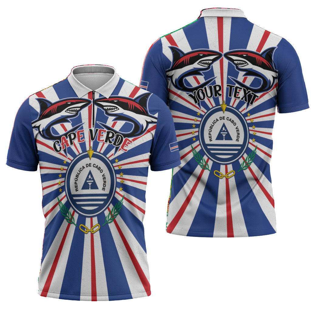 Personalized Cape Verde 1975 Zipper Polo Shirt Happy Independence Day