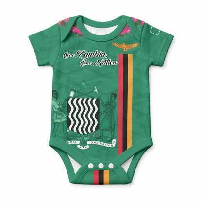 Personalized One Zambia One Nation Baby Onesie Happy Independence Day
