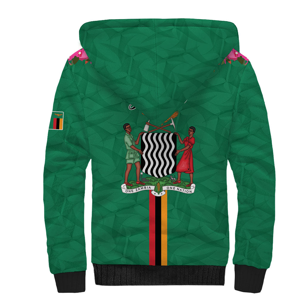 Personalized One Zambia One Nation Sherpa Hoodie Happy Independence Day