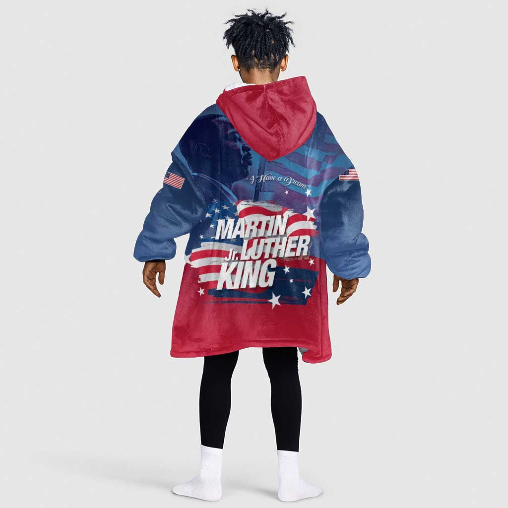 Martin Luther King MLK Kid Wearable Blanket Hoodie I Have A Dream - African Pride