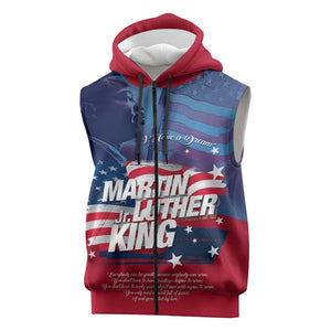 Martin Luther King MLK Sleeveless Zip Hoodie I Have A Dream - African Pride