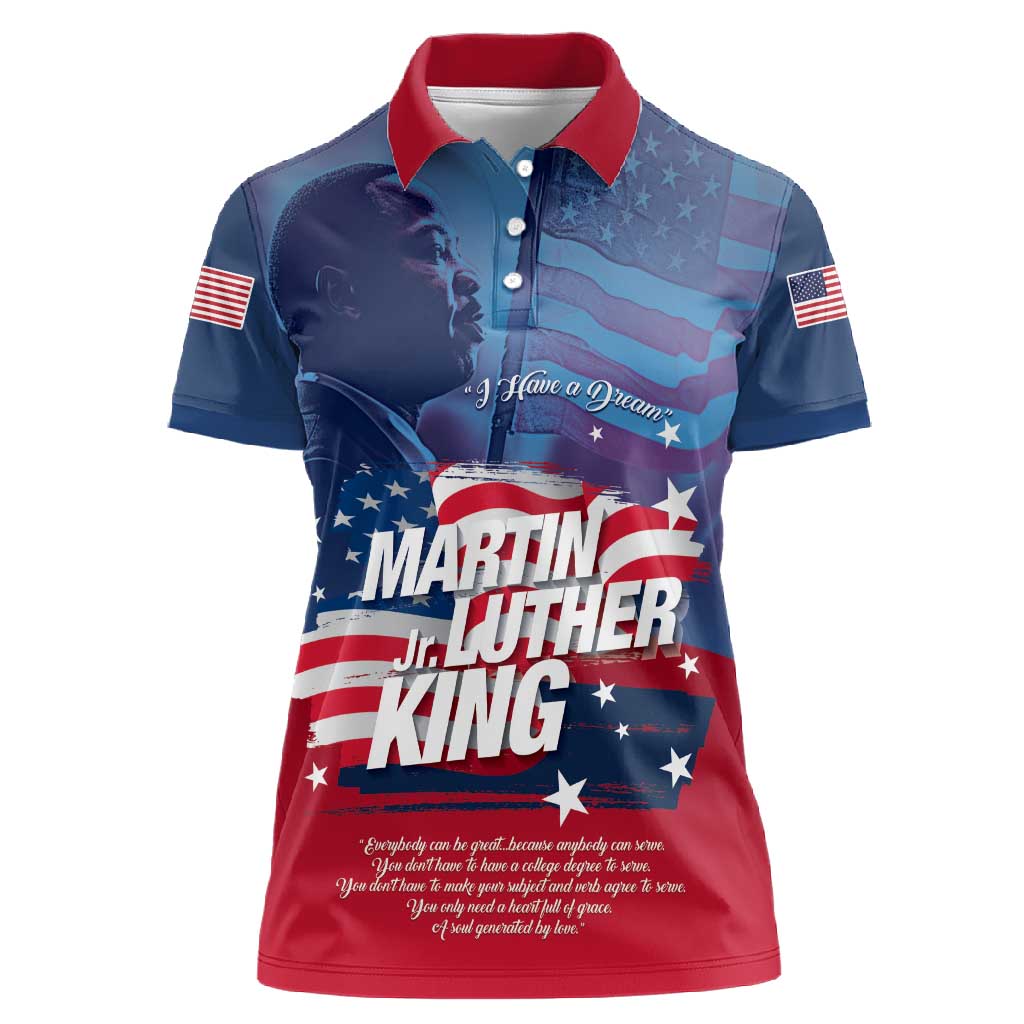 Martin Luther King MLK Women Polo Shirt I Have A Dream - African Pride