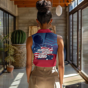 Martin Luther King MLK Women Sleeveless Polo Shirt I Have A Dream - African Pride