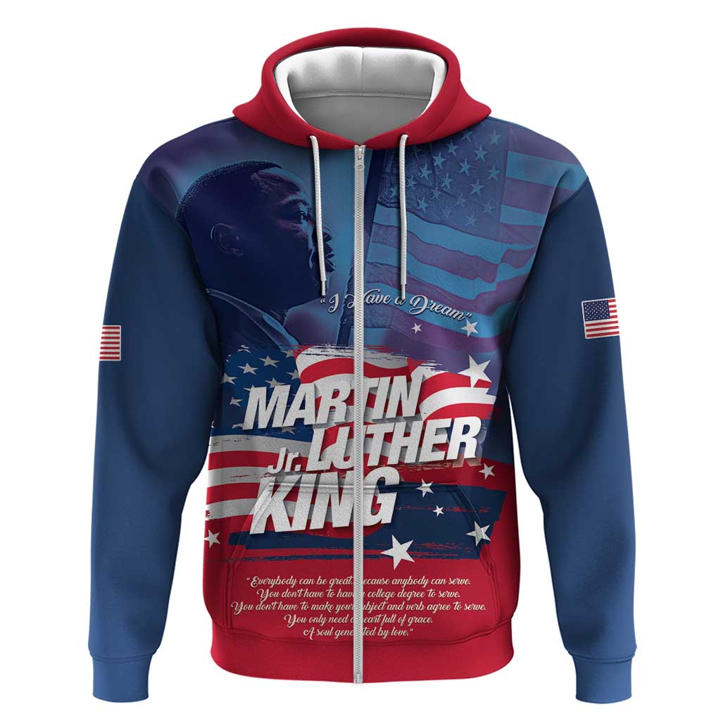 Martin Luther King MLK Zip Hoodie I Have A Dream - African Pride