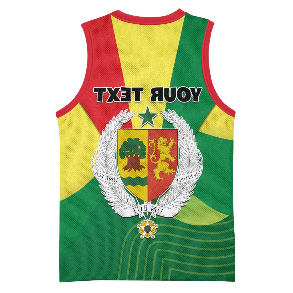 Custom Senegal Basketball Jersey with Bahamian Lion and Baobab Flag Style - African Pride