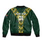 Custom South Africa 2024 Rugby Bomber Jacket Go Springboks Protea Pattern