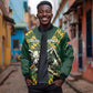 Custom South Africa 2024 Rugby Bomber Jacket Go Springboks Protea Pattern