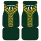 South Africa 2024 Rugby Car Mats Go Springboks Protea Pattern