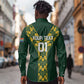 Custom South Africa 2024 Rugby Long Sleeve Button Shirt Go Springboks Protea Pattern