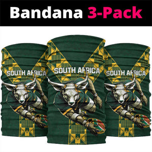 South Africa 2024 Rugby Neck Gaiter Go Springboks Protea Pattern LT01