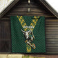 South Africa 2024 Rugby Quilt Go Springboks Protea Pattern