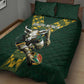 South Africa 2024 Rugby Quilt Bed Set Go Springboks Protea Pattern