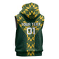 Custom South Africa 2024 Rugby Sleeveless Hoodie Go Springboks Protea Pattern - African Pride