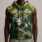 Custom South Africa 2024 Rugby Sleeveless Hoodie Go Springboks Protea Pattern - African Pride