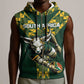 Custom South Africa 2024 Rugby Sleeveless Zip Hoodie Go Springboks Protea Pattern - African Pride