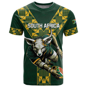 Custom South Africa 2024 Rugby T shirt Go Springboks Protea Pattern