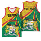 Personalized Benin Independence Day 1960 Basketball Jersey Fraternite Justice Travail - African Pride