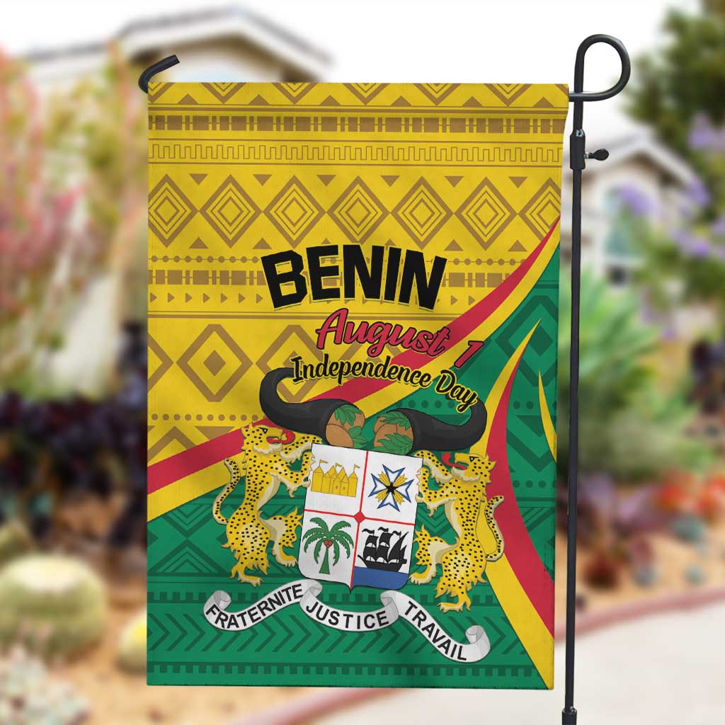 Benin Independence Day 1960 Garden Flag Fraternite Justice Travail