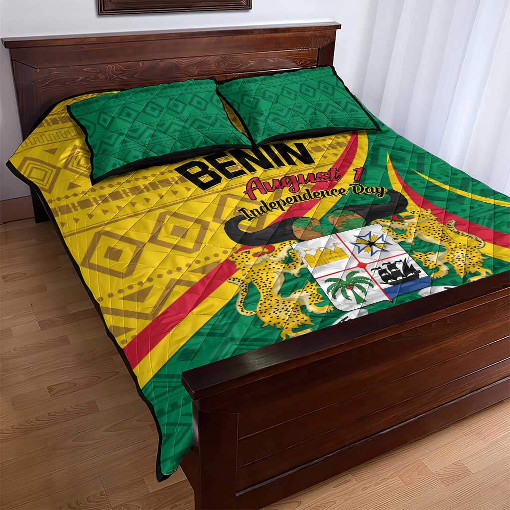 Benin Independence Day 1960 Quilt Bed Set Fraternite Justice Travail