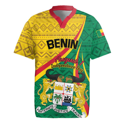 Personalized Benin Independence Day 1960 Rugby Jersey Fraternite Justice Travail