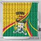 Benin Independence Day 1960 Shower Curtain Fraternite Justice Travail