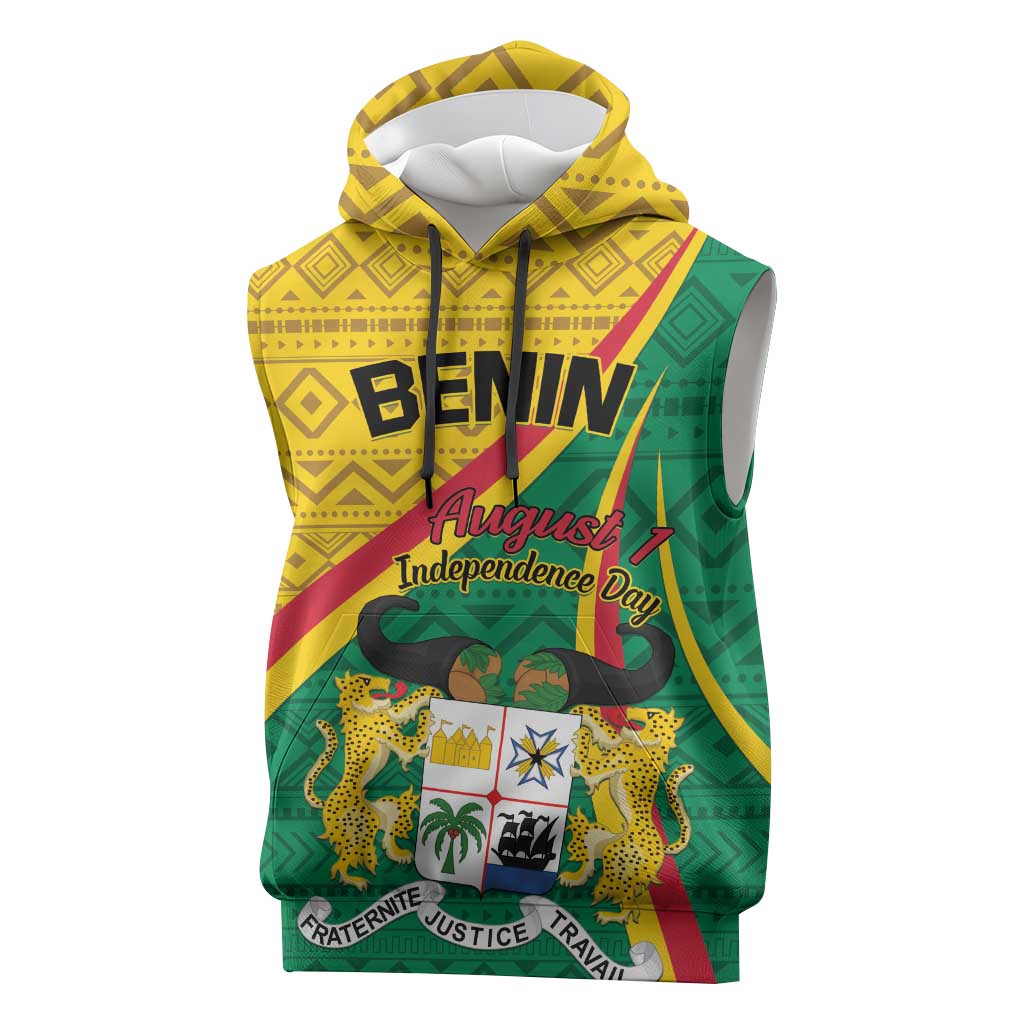 Personalized Benin Independence Day 1960 Sleeveless Hoodie Fraternite Justice Travail - African Pride