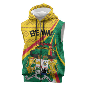 Personalized Benin Independence Day 1960 Sleeveless Zip Hoodie Fraternite Justice Travail - African Pride