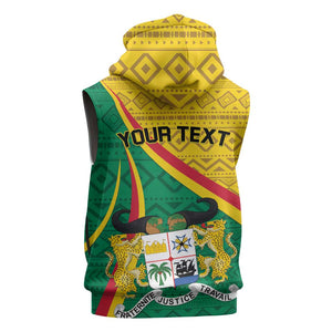 Personalized Benin Independence Day 1960 Sleeveless Zip Hoodie Fraternite Justice Travail - African Pride
