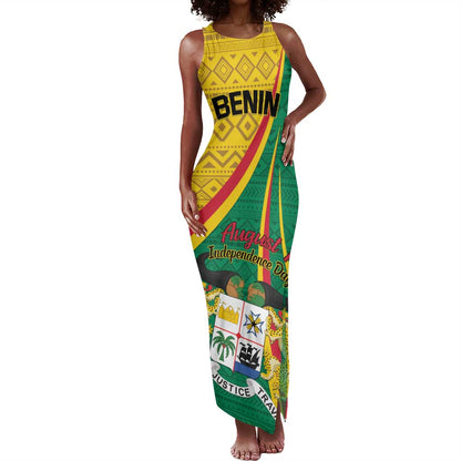 Personalized Benin Independence Day 1960 Tank Maxi Dress Fraternite Justice Travail