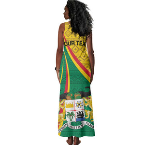 Personalized Benin Independence Day 1960 Tank Maxi Dress Fraternite Justice Travail