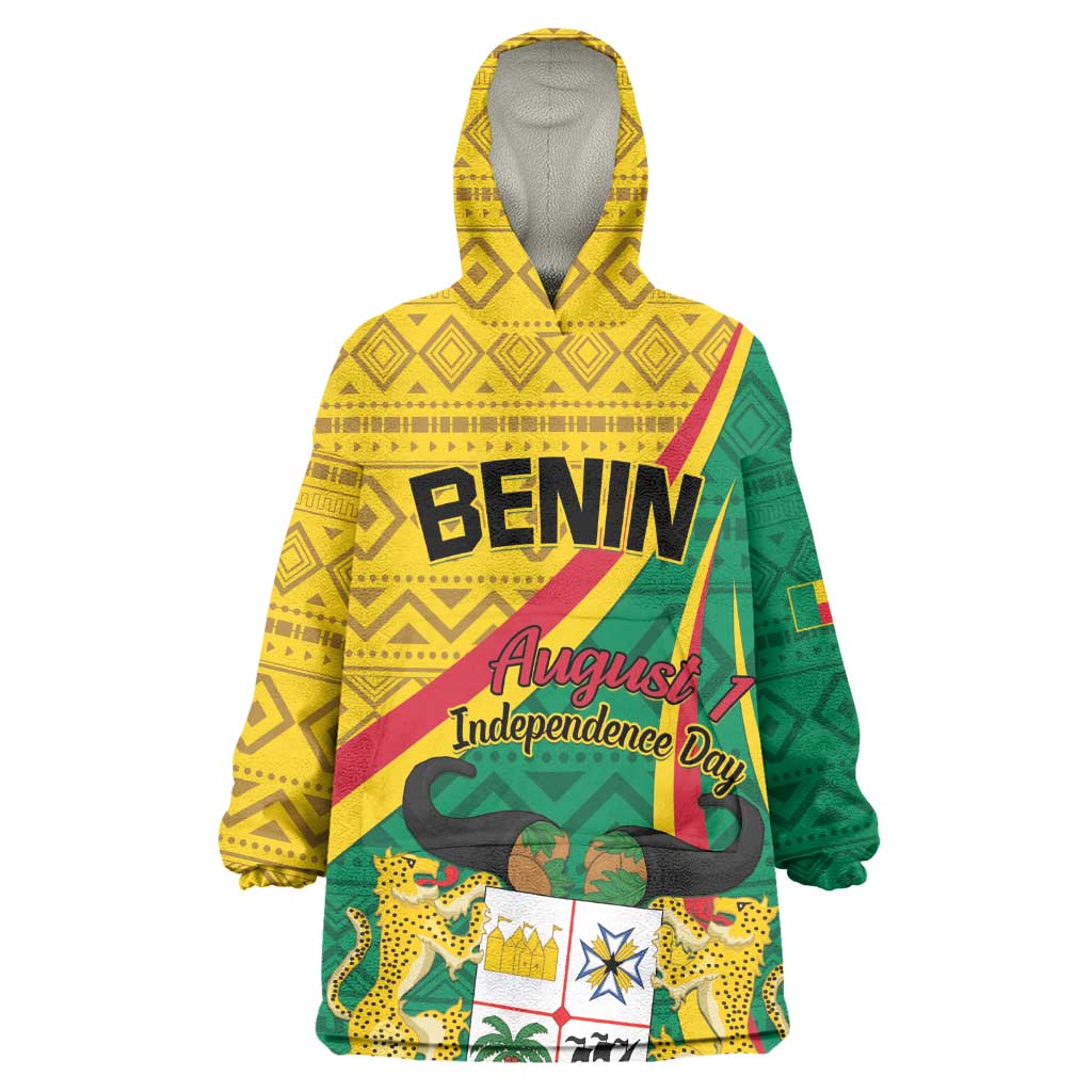 Personalized Benin Independence Day 1960 Wearable Blanket Hoodie Fraternite Justice Travail